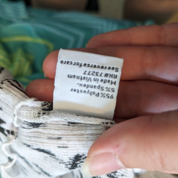 Nine West Black and White Print Blouse Size XXL - Picture 2 of 10